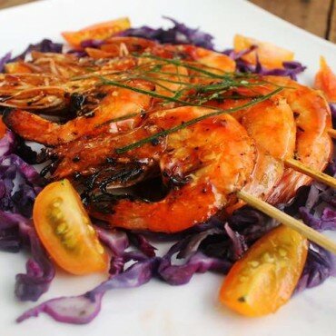 Sate Udang (geroosterde garnalen sate)